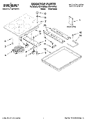COOKTOP PARTS, OPTIONAL PARTS (NOT INCLUDED) Diagram and Parts List for ICR410RP02  Whirlpool Cooktop
