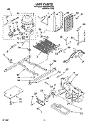 UNIT PARTS Diagram and Parts List for KSRX25FNST03  KitchenAid Refrigerator