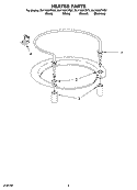 HEATER PARTS Diagram and Parts List for DU1100XTPB7  Whirlpool Dishwasher