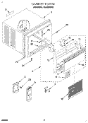 CABINET Diagram and Parts List for 3QACM09DD3  Whirlpool Air Conditioner