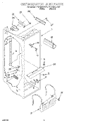 REFRIGERATOR LINER Diagram and Parts List for 4YED25DQDN01  Whirlpool Refrigerator