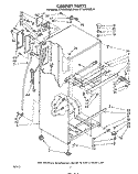 CABINET Diagram and Parts List for ET18JKXRWR0  Whirlpool Refrigerator