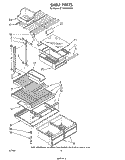 SHELF Diagram and Parts List for ET18XMXSW01  Whirlpool Refrigerator