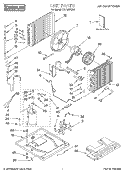UNIT, LITERATURE Diagram and Parts List for CAH18WC90  Crosley Air Conditioner