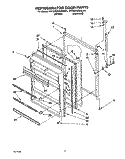 REFRIGERATOR DOOR, LIT/OPTIONAL Diagram and Parts List for RT20CKXAW01  Roper Refrigerator