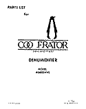 SECTION Diagram and Parts List for AK4000XV0  Whirlpool Dehumidifier