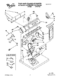 TOP AND CABINET, LIT/OPTIONAL Diagram and Parts List for LGC7858AW0  Whirlpool Dryer