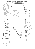 MOTOR AND ICE CONTAINER PARTS Diagram and Parts List for EC3JHAXRL00  Whirlpool Refrigerator