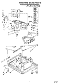 MACHINE BASE PARTS Diagram and Parts List for GST9679LG1  Whirlpool Washer