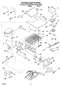 UPPER UNIT PARTS Diagram and Parts List for KSSO48QMW00  KitchenAid Refrigerator