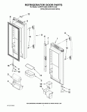 REFRIGERATOR DOOR PARTS Diagram and Parts List for GX5FHTXVQ03  Whirlpool Refrigerator