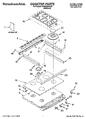 COOKTOP PARTS Diagram and Parts List for KGSC308LSS0  KitchenAid Range