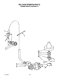 FILL AND OVERFILL Diagram and Parts List for KUDB220T3  KitchenAid Dishwasher