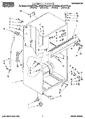 CABINET Diagram and Parts List for RT12DKXBL00  Roper Refrigerator