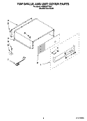 TOP GRILLE AND UNIT COVER PARTS Diagram and Parts List for KBRS36FTX02  KitchenAid Refrigerator