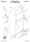 CABINET, LITERATURE Diagram and Parts List for TT21AKXKQ02  Estate Refrigerator