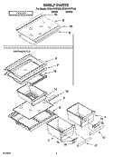SHELF PARTS, OPTIONAL PARTS Diagram and Parts List for ER8AHKXPQ03  Whirlpool Refrigerator