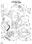 CABINET Diagram and Parts List for RGX5636AL1  Roper Dryer