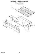DRAWER & BROILER PARTS, OPTIONAL PARTS (NOT INCLUDED) Diagram and Parts List for SF272LXTD2  Whirlpool Range
