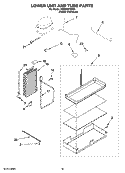 LOWER UNIT AND TUBE PARTS Diagram and Parts List for KSSS42FMX03  KitchenAid Refrigerator
