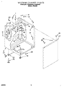 WASHER CABINET Diagram and Parts List for LTG5243BW1  Whirlpool Washer Dryer Combo
