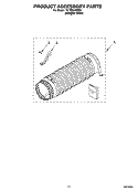 PRODUCT ACCESSORY PARTS Diagram and Parts List for YLTE5243DQ3  Whirlpool Washer Dryer Combo