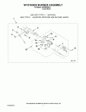 W10183825 BURNER ASSEMBLY Diagram and Parts List for WGD6600WL0  Whirlpool Dryer