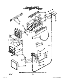 ICEMAKER, LIT/OPTIONAL Diagram and Parts List for 4ED25DQXVW01  Whirlpool Refrigerator