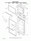 DOOR PARTS Diagram and Parts List for W8RXNGFWL00  Whirlpool Refrigerator