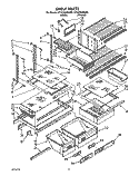 SHELF, LIT/OPTIONAL Diagram and Parts List for ET25RKXXW00  Whirlpool Refrigerator