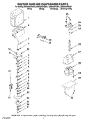 MOTOR AND ICE CONTAINER PARTS Diagram and Parts List for MSD2258KES01  Whirlpool Refrigerator