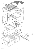 SHELF PARTS, OPTIONAL PARTS (NOT INCLUDED) Diagram and Parts List for ET9FTKXKT03  Whirlpool Refrigerator