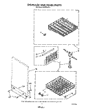DISHRACK AND PANEL Diagram and Parts List for DU8500XT4  Whirlpool Dishwasher