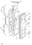 FREEZER DOOR Diagram and Parts List for 3XARG458GD00  Whirlpool Refrigerator