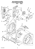 BULKHEAD PARTS Diagram and Parts List for CGDS563SQ0  Crosley Dryer