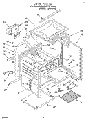 OVEN Diagram and Parts List for FGP335BL0  Roper Range