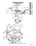 MACHINE BASE Diagram and Parts List for LA4400XSW0  Whirlpool Washer