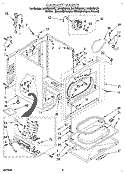 CABINET Diagram and Parts List for LGT8858AW2  Whirlpool Dryer