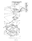 MACHINE BASE Diagram and Parts List for LA5500XPW1  Whirlpool Washer