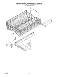 UPPER RACK AND TRACK Diagram and Parts List for KUDM220T1  KitchenAid Dishwasher
