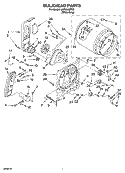 BULKHEAD PARTS, OPTIONAL PARTS (NOT INCLUDED) Diagram and Parts List for LGR6646PW0  Whirlpool Dryer