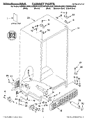 CABINET PARTS Diagram and Parts List for KSRS25ILBL00  KitchenAid Refrigerator