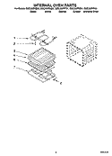 INTERNAL OVEN PARTS Diagram and Parts List for GMC305PRS01  Whirlpool Microwave Oven Combo