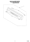 BACKGUARD Diagram and Parts List for FGP210KN0  Roper Range