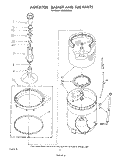 AGITATOR, BASKET AND TUB Diagram and Parts List for LA8800XSW1  Whirlpool Washer