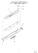 Part Location Diagram of 9751889 Whirlpool Control Panel with Touchpad - White