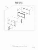DOOR PARTS Diagram and Parts List for YMH2175XSB4  Whirlpool Microwave