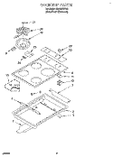COOKTOP Diagram and Parts List for RS610PXYH3  Whirlpool Range