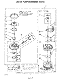 302740 PUMP AND MOTOR Diagram and Parts List for DU5500XL1  Whirlpool Dishwasher