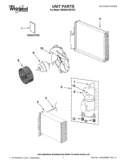 UNIT PARTS Diagram and Parts List for W5WCE105YW1  Whirlpool Air Conditioner